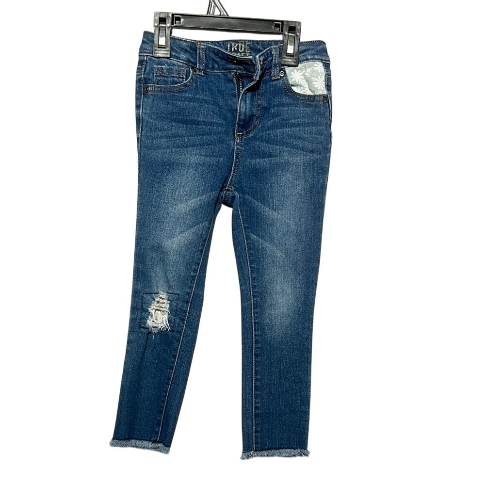 True Craft Blue Distressed Jeans Size 4T Preowned